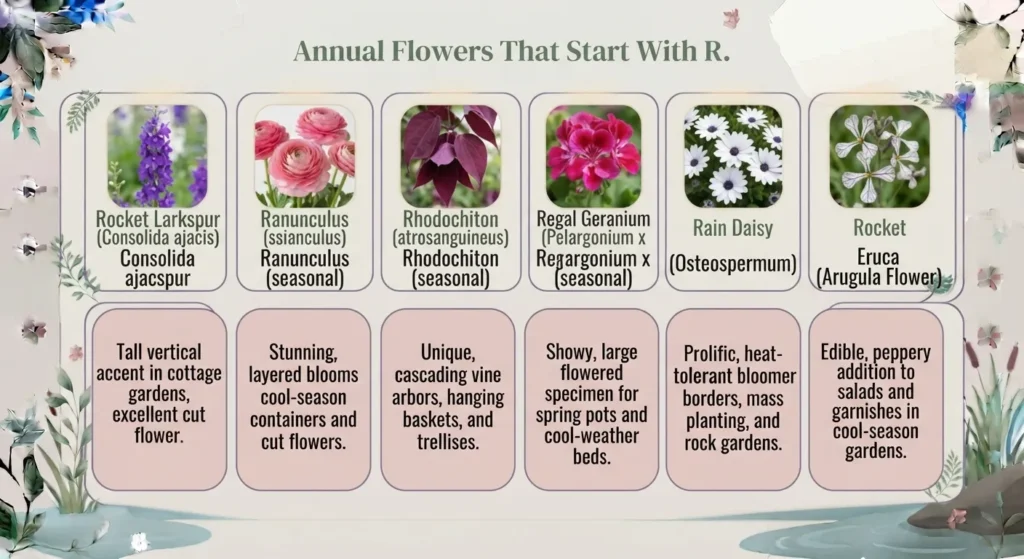 Annual Flowers That Start With R