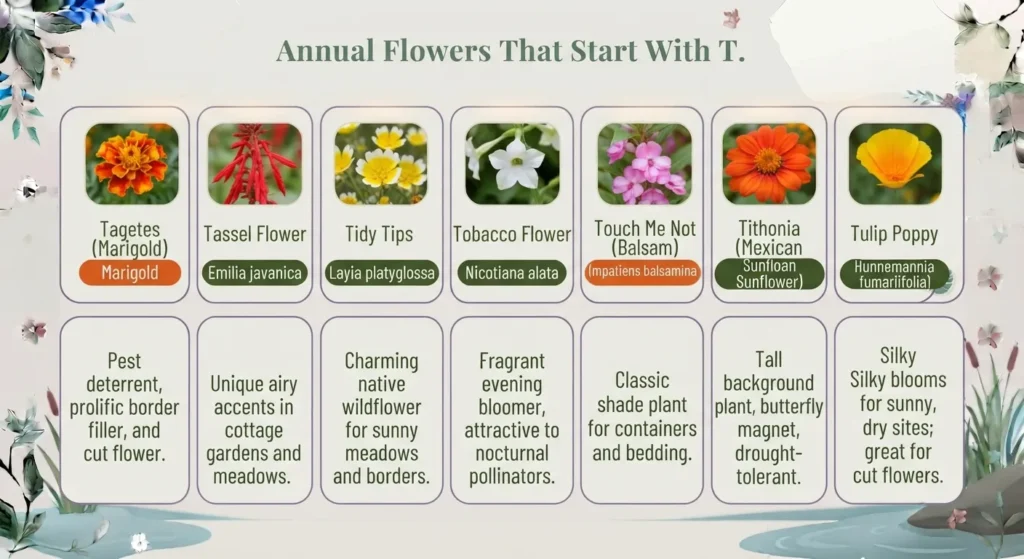 Annual Flowers That Start With T