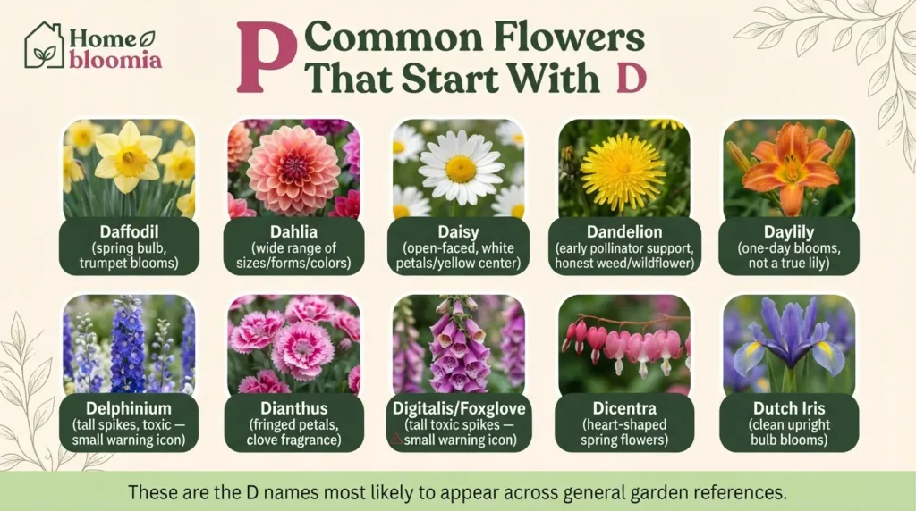 Common Flowers That Start With D
