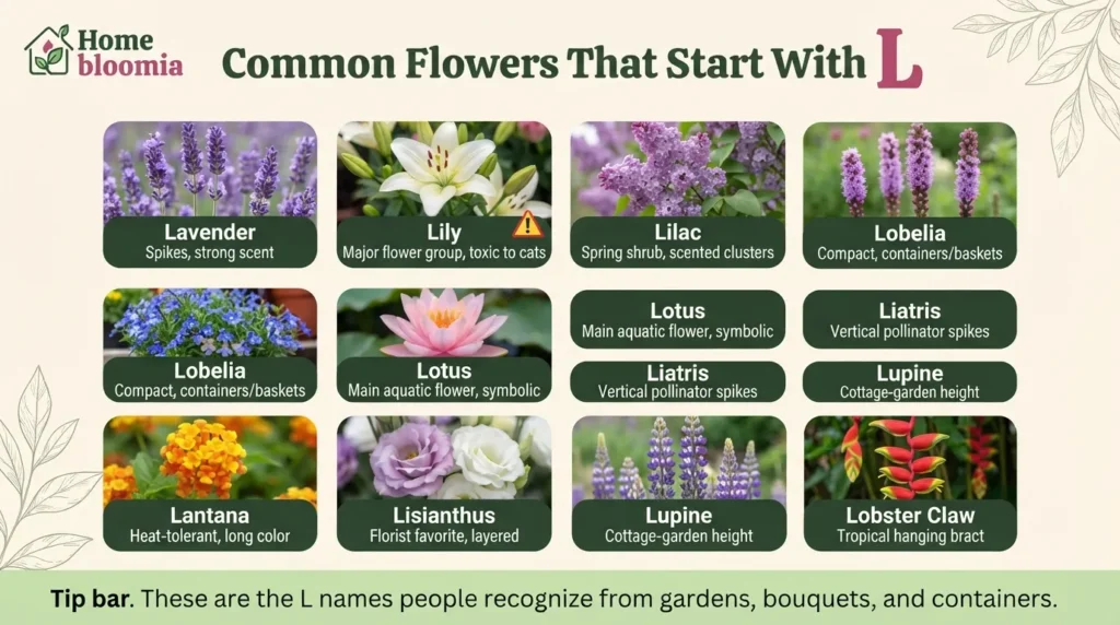Common Flowers That Start With L