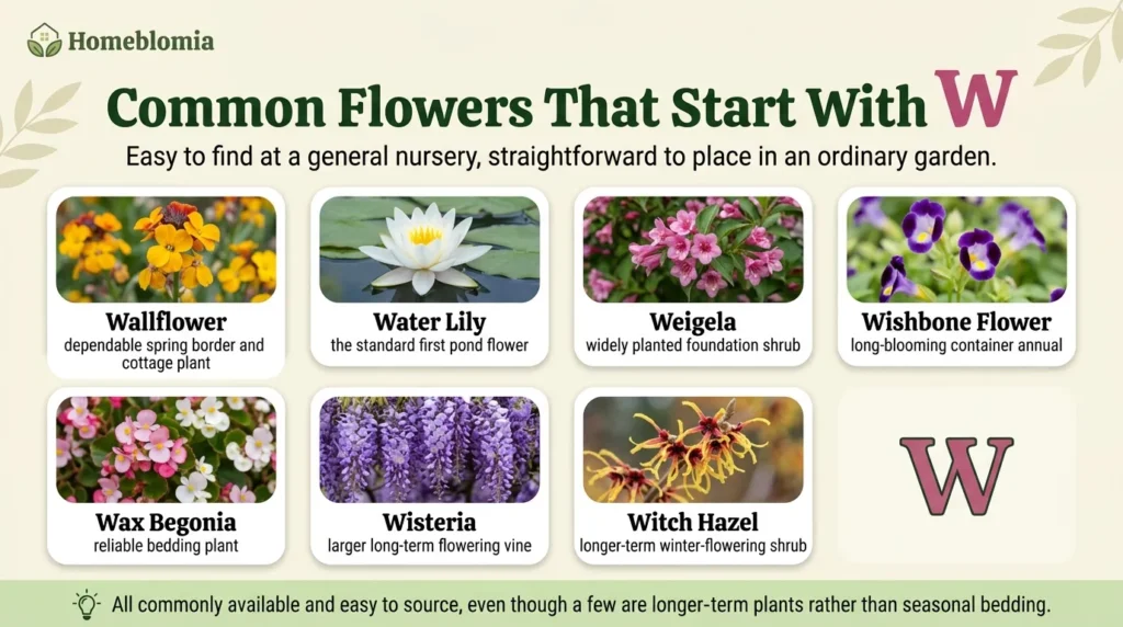 Common Flowers That Start With W