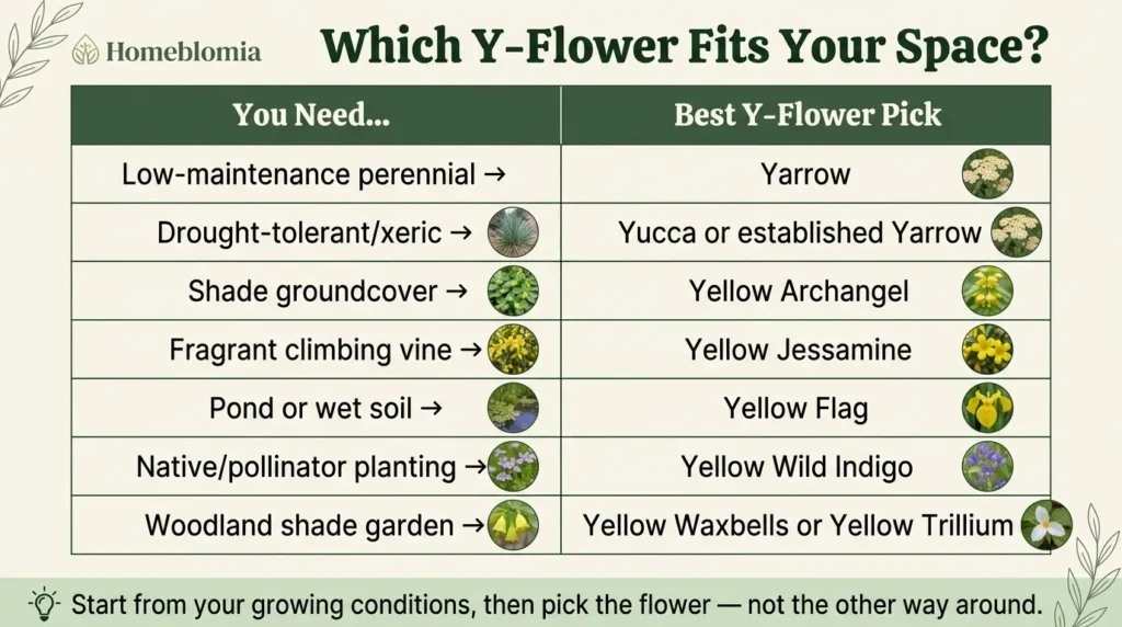 Decision Helper Which Y-Flower Fits Your Space