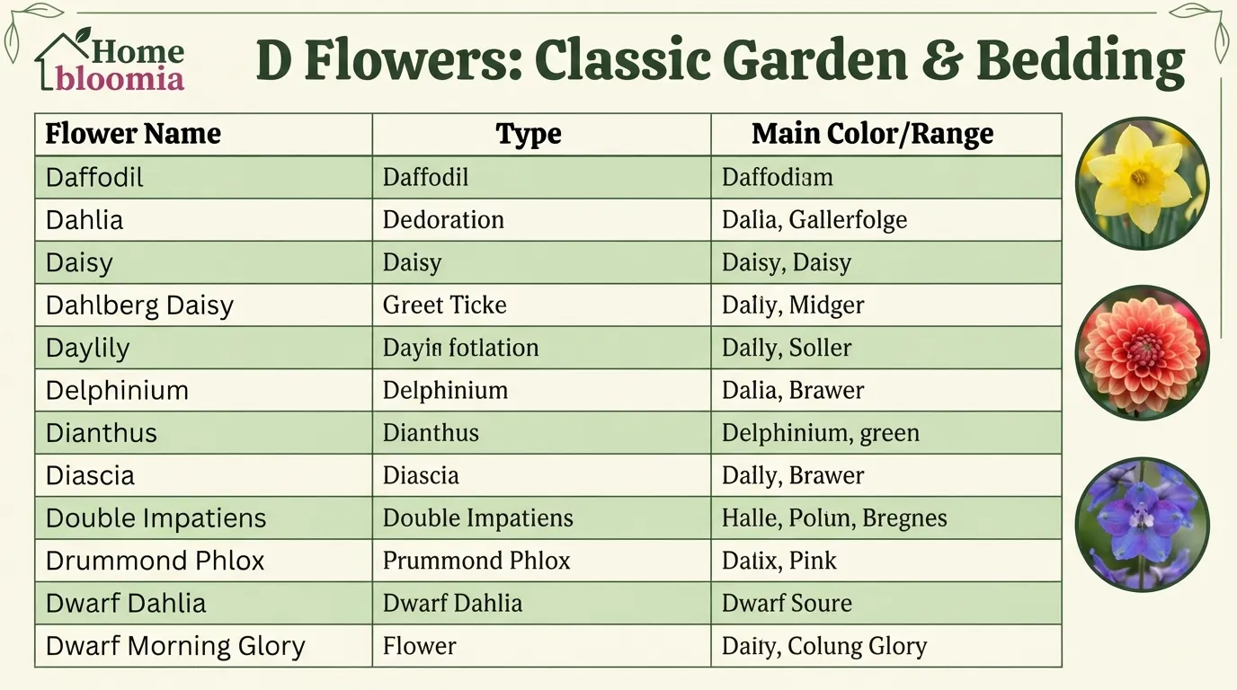 Flowers That Start With D