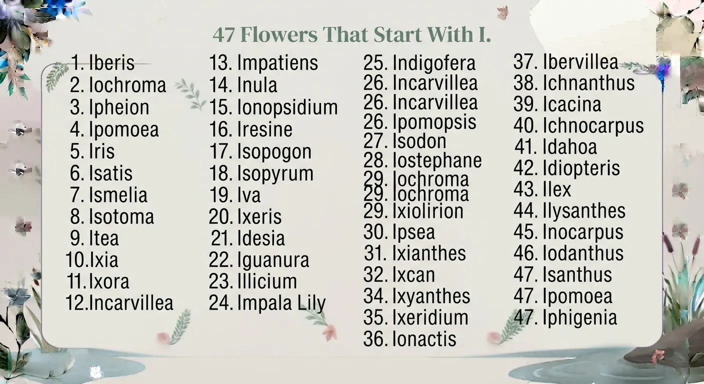 Flowers That Start With I