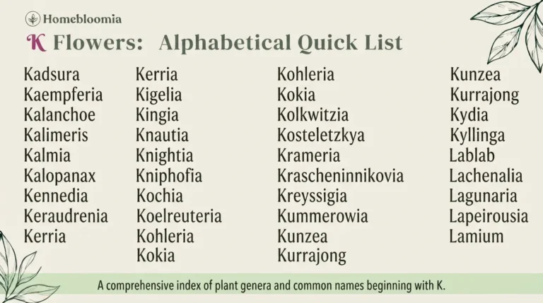 Flowers That Start With K