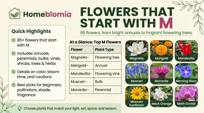 Flowers That Start With M