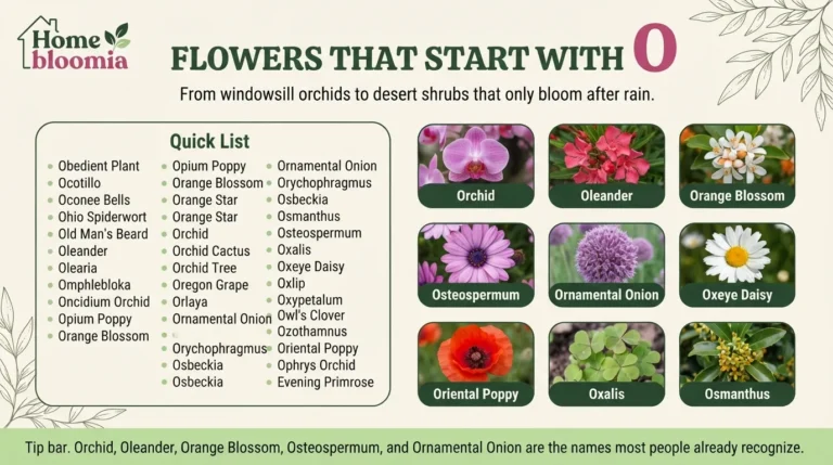 Flowers That Start With O