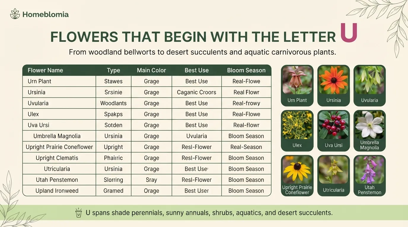 Flowers That Start With U