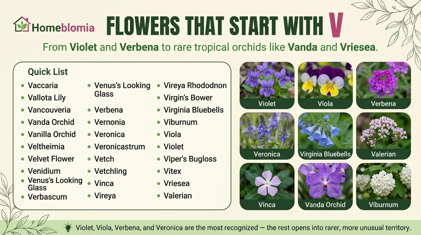 Flowers That Start With V