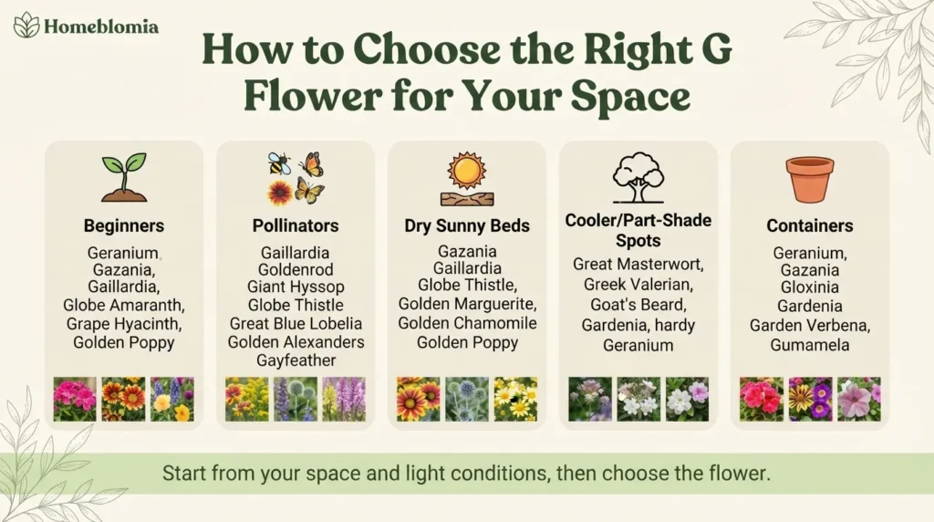 How to Choose the Right G Flower for Your Space