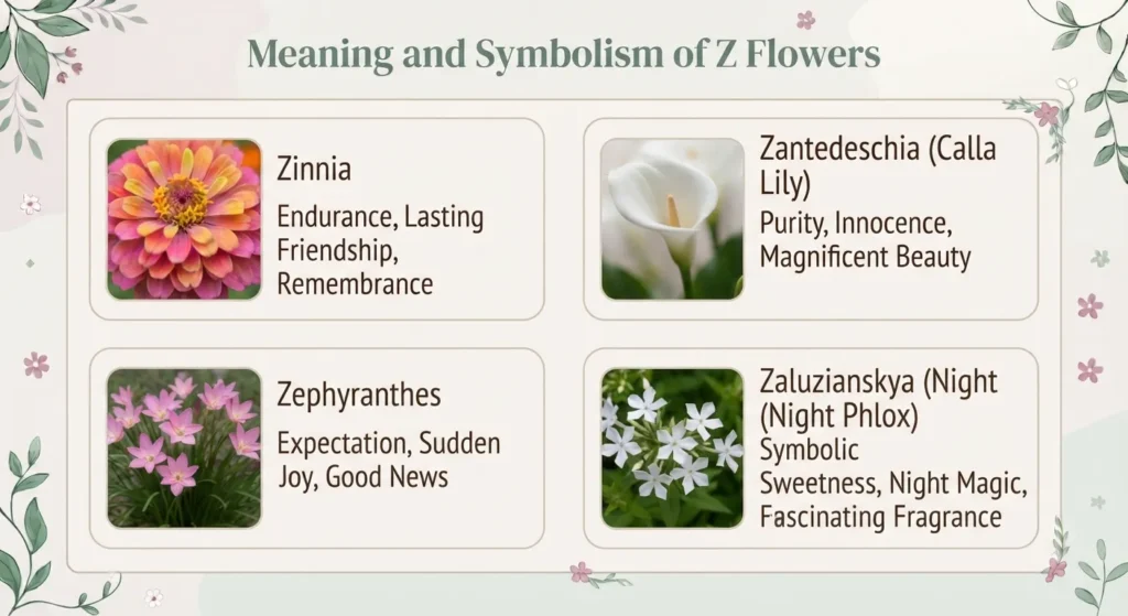 Meaning and Symbolism of Flower Names Starting With Z