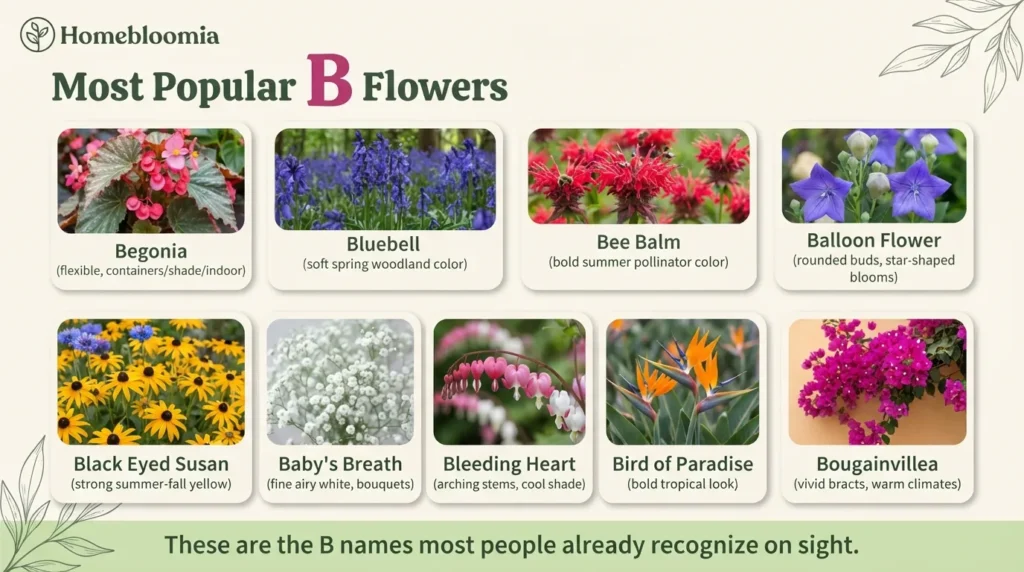 Most Popular B Flowers