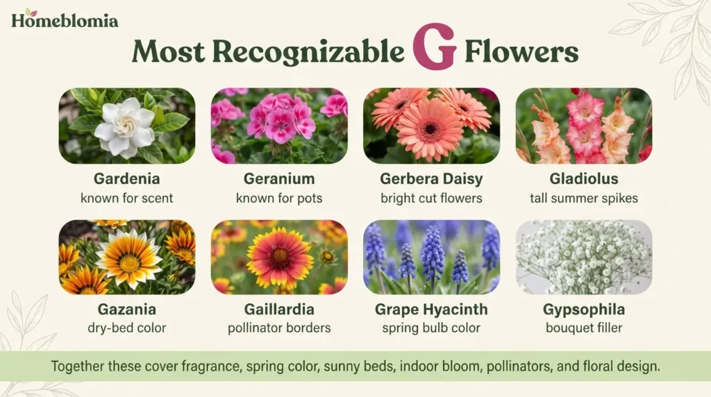 Most Recognizable G Flowers