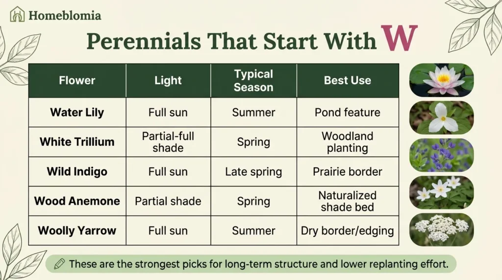 Perennials That Start With W