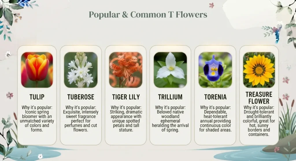 Popular and Common Flowers That Begin With T