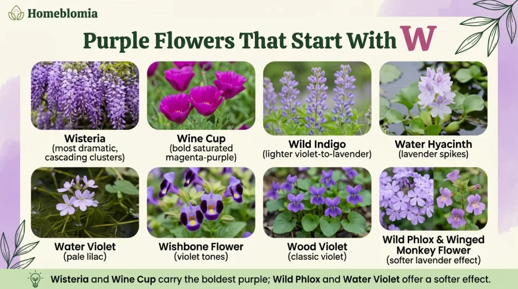 Purple Flowers That Start With W