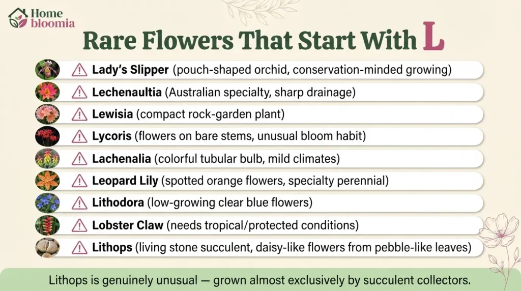 Rare Flowers That Start With L