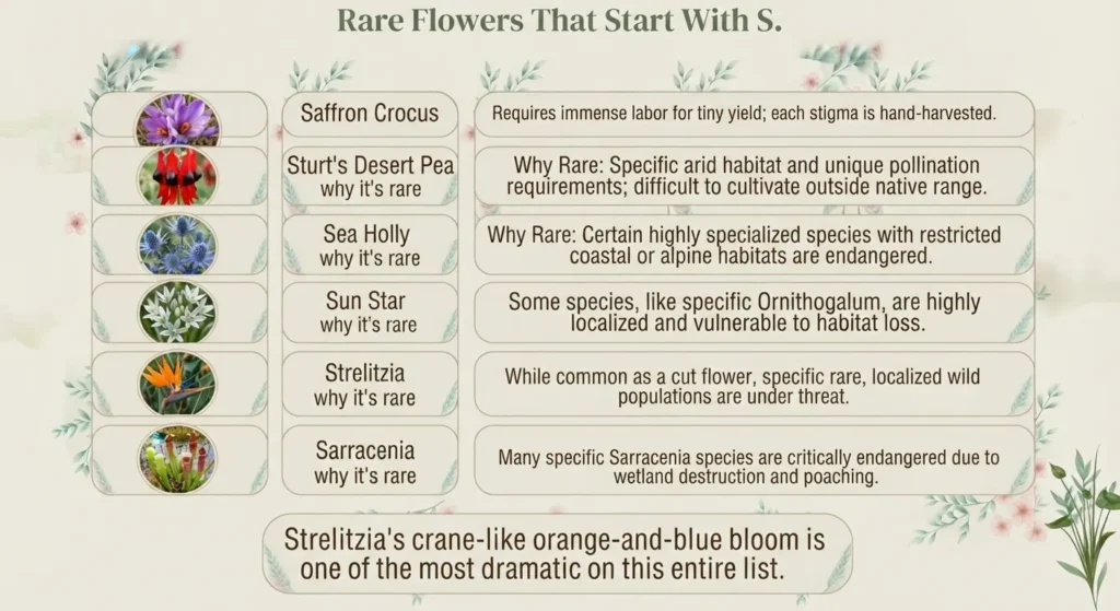 Rare Flowers That Start With S