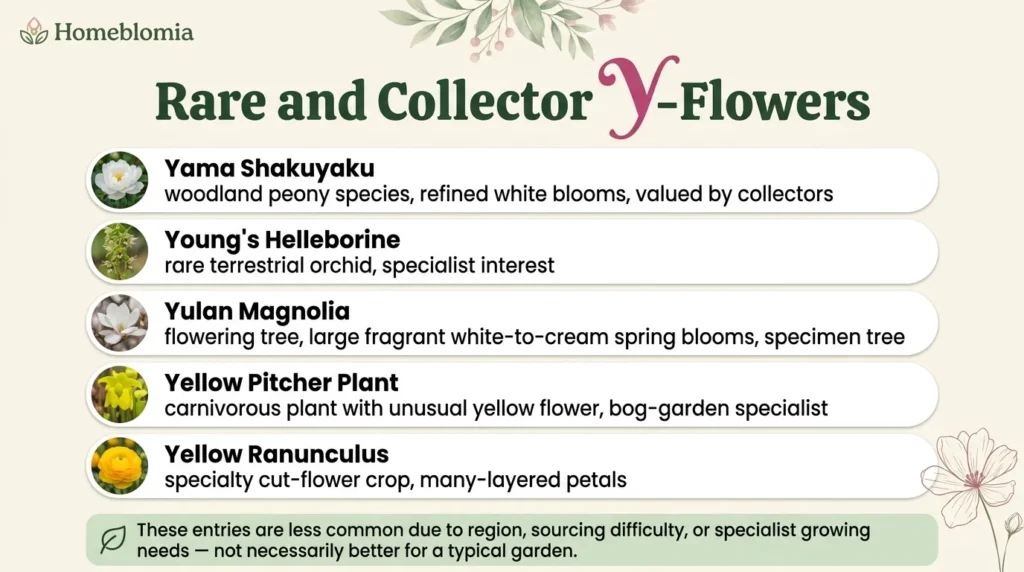 Rare and Collector Y-Flowers
