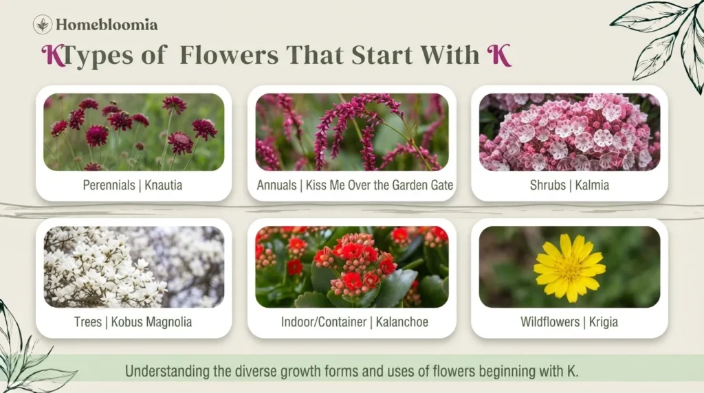 Types of Flowers That Start With K