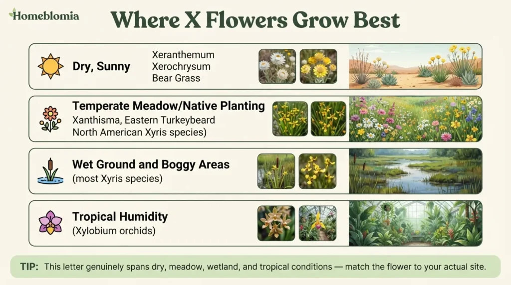 Where X Flowers Grow Best