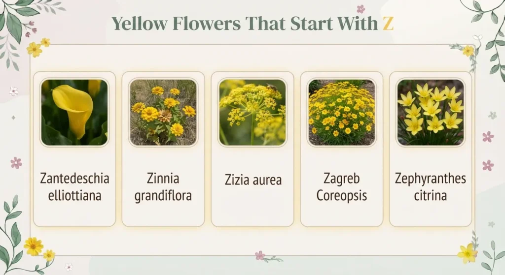 Yellow Flowers That Begin With the Letter Z