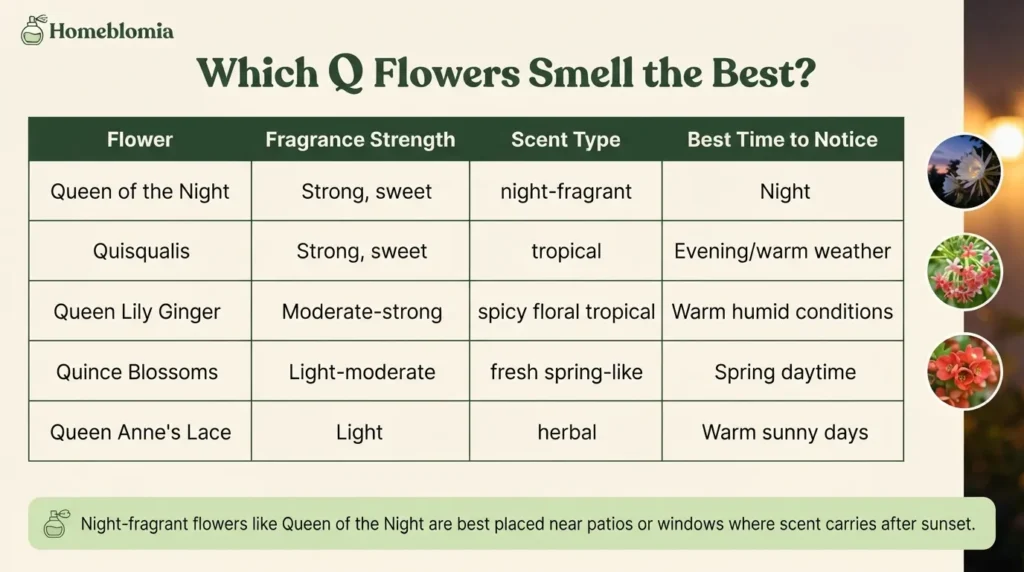 Which Q Flowers Smell the Best?