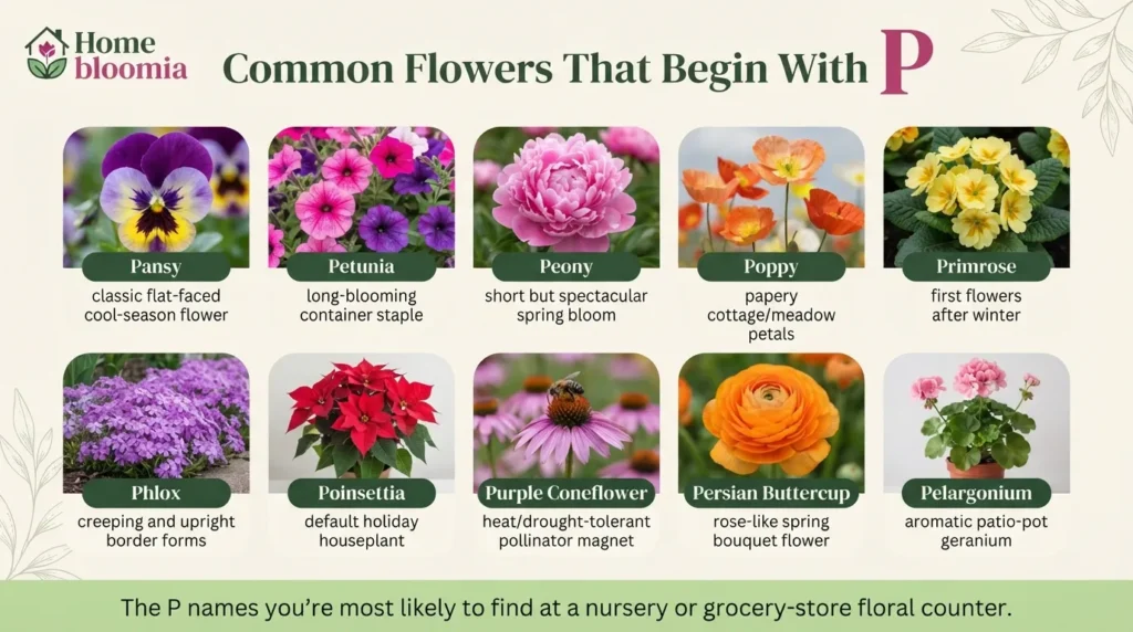 Common Flowers That Begin With P