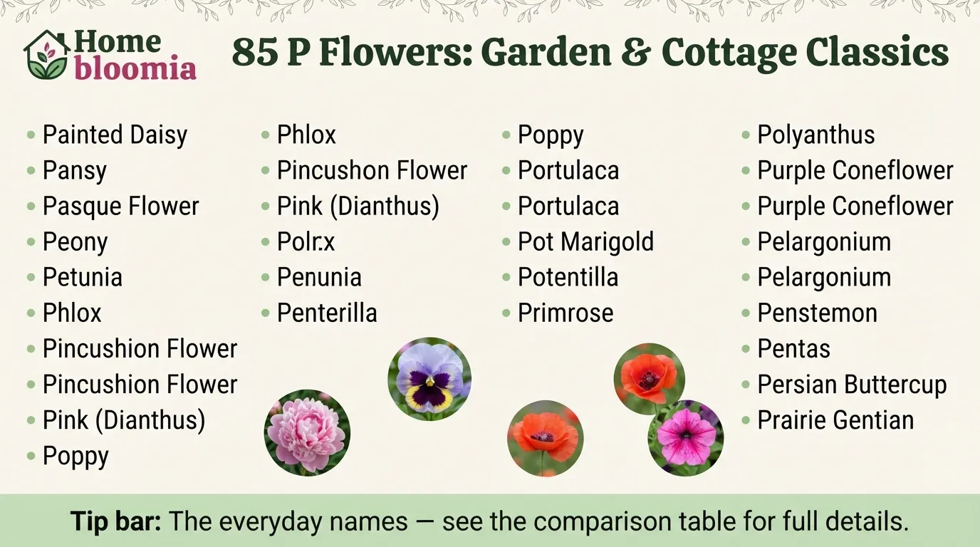 Flowers That Start With P