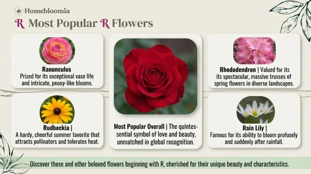 Most Popular Flower Names Starting With R