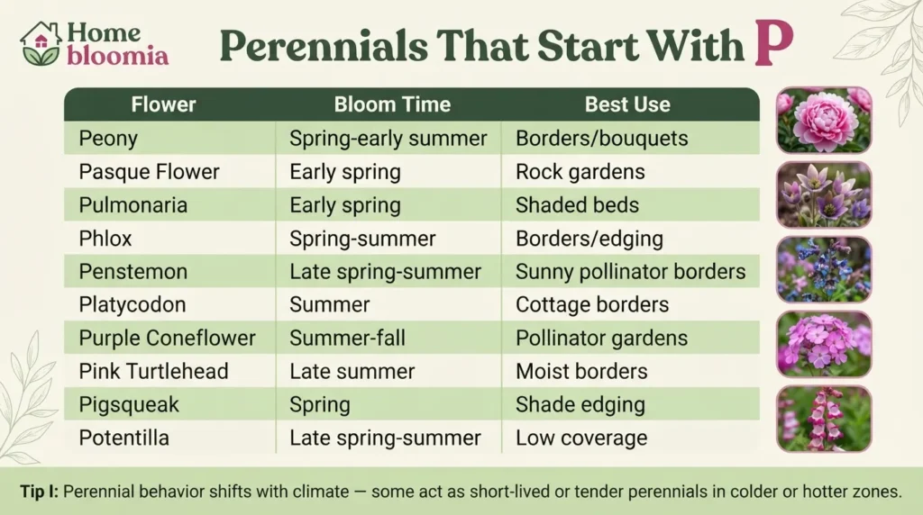 Perennials That Start With P