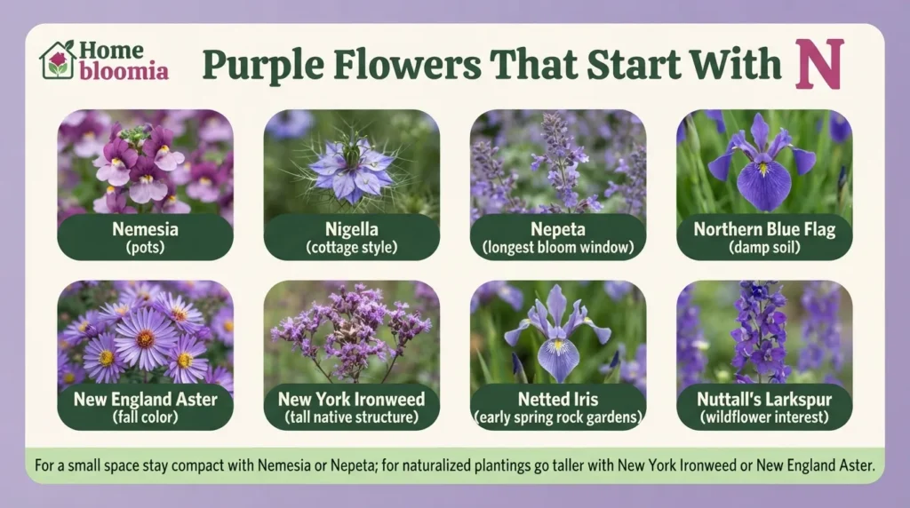 Purple Flowers That Start With N
