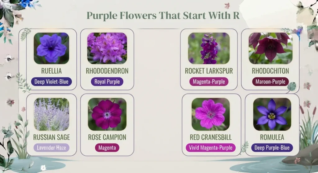 Purple Flowers That Start With R