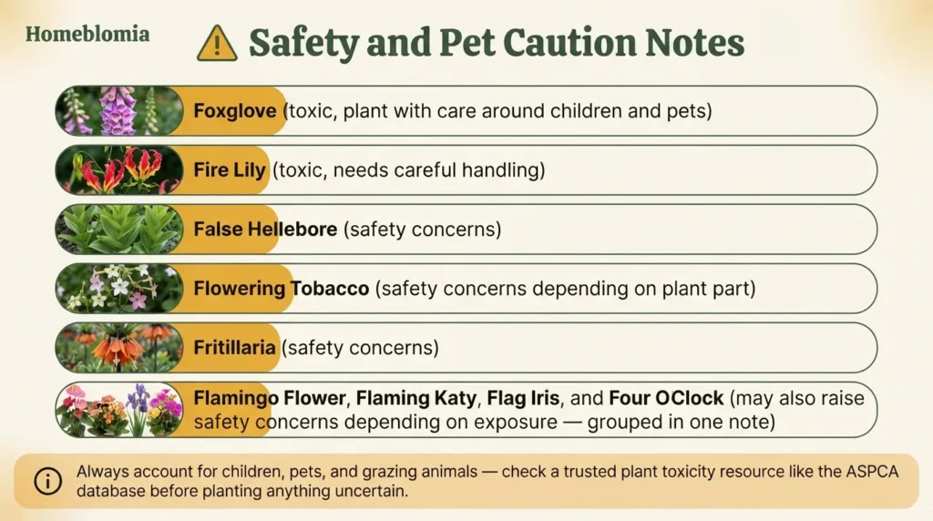 Safety and Pet Caution Notes