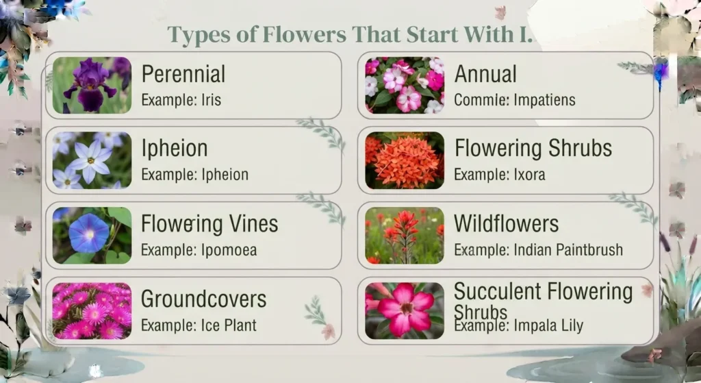 Types of Flowers That Start With I