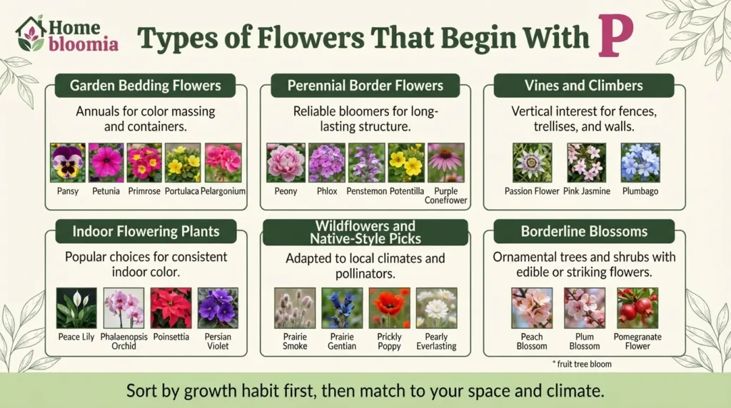 Types of Flowers That Begin With P