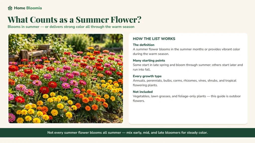 what counts as a summer flower