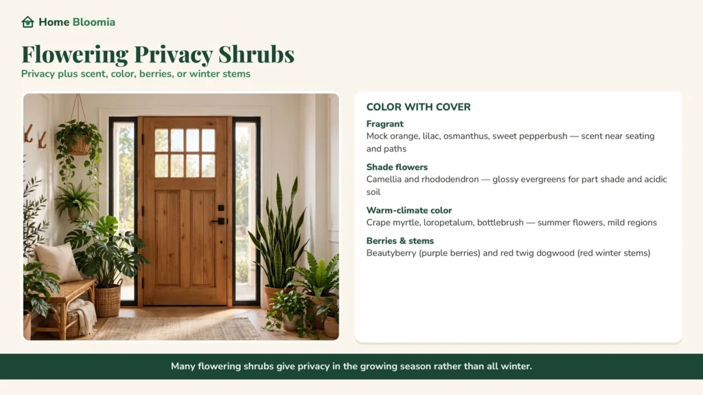 Flowering Privacy Shrubs