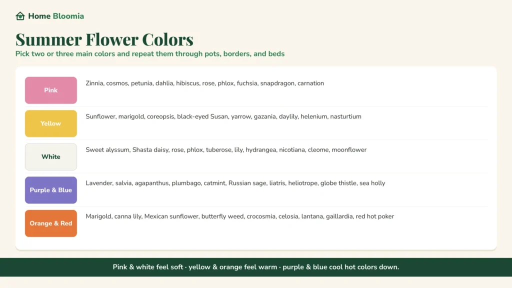 Summer Flower Colors