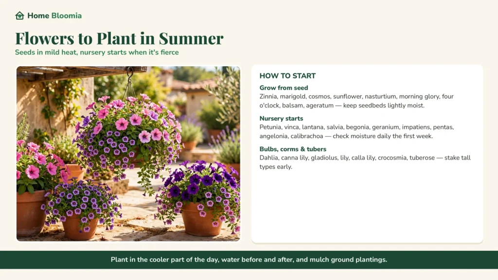 flowers to plant in summer