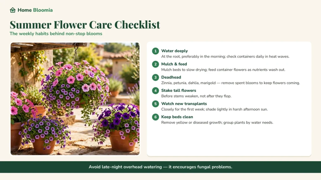 Summer Flower Care Checklist