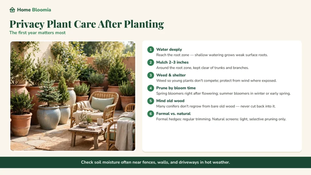 Privacy Plant Care After Planting